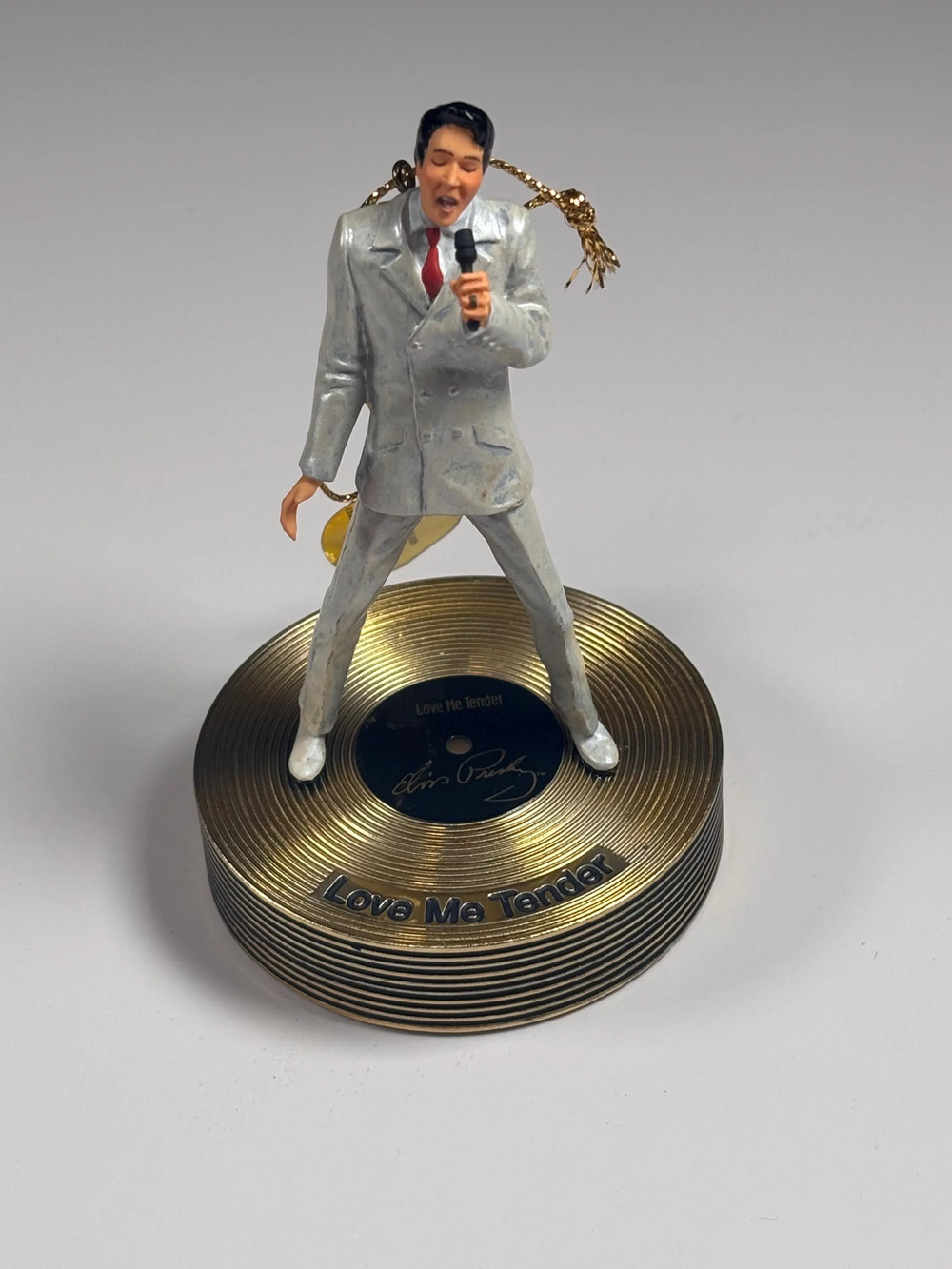 Bradford Editions Elvis Solid Gold Christmas Ornament Collection Love Me Tender